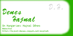 denes hajnal business card